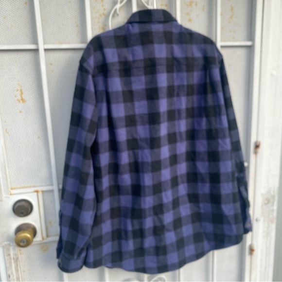 Lands End mens size L 16-16.5 long skeeve button up flannel shirt 100% cotton - Picture 3 of 5